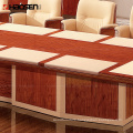 HAOSEN 68016C Upscale Veneer and Buff Leather boardroom table business work office meeting room furniture table set